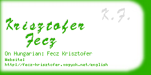 krisztofer fecz business card